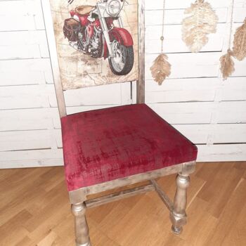 Design intitulée "Chaise bois" par Ambition D'Art, Œuvre d'art originale, Meuble