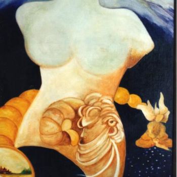 「recherche intérieure」というタイトルの絵画 Nicolle Amblard-Chomeyracによって, オリジナルのアートワーク, オイル
