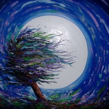 Pittura intitolato "albero in balia del…" da Ambra Miglioranzi, Opera d'arte originale