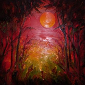 Pintura intitulada "tramonto" por Ambra Miglioranzi, Obras de arte originais