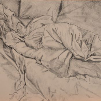 Dessin intitulée "le lit..." par Ambre Martel, Œuvre d'art originale, Autre