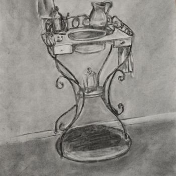 Drawing titled "La toilette" by Ambre Martel, Original Artwork, Other