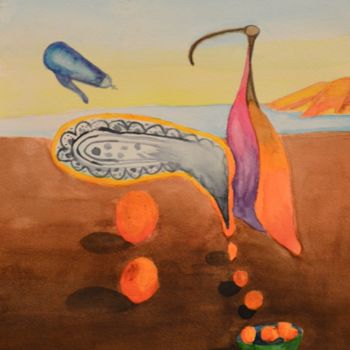 Drawing titled "Creation des orange" by Ambre Martel, Original Artwork, Other