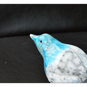 Sculpture titled "Oiseau Raku.jpg" by Ambre Martel, Original Artwork, Clay