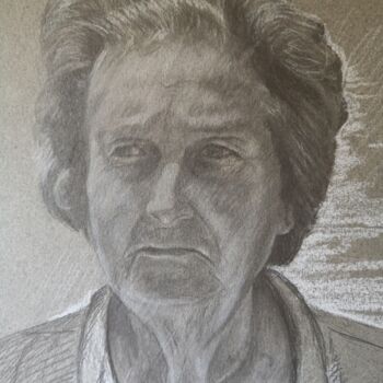 Drawing titled "Madame S." by Ambre Saint Martin, Original Artwork, Pencil