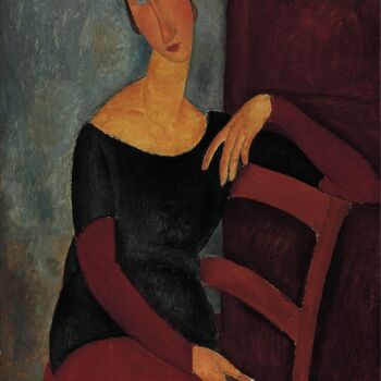 Painting titled "Portrait de la femm…" by Amedeo Modigliani, Original Artwork, Oil