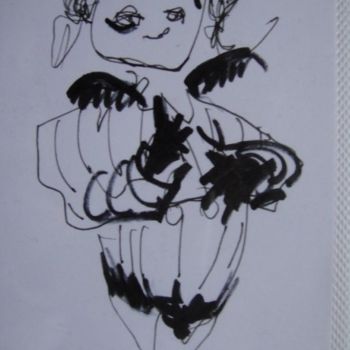 Disegno intitolato "coloc" da Amel, Opera d'arte originale, Pennarello