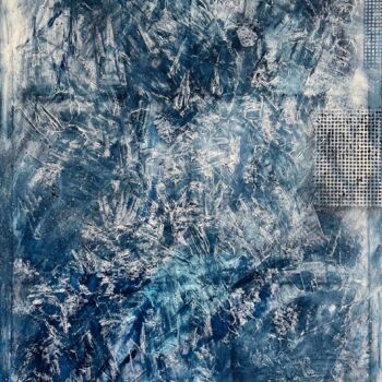 Картина под названием "Mystic Blue" - Amela Reçi, Подлинное произведение искусства, Акрил