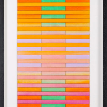 Painting titled "New York Stripe Col…" by Amelia Coward, Original Artwork, Acrylic Mounted on Wood Panel