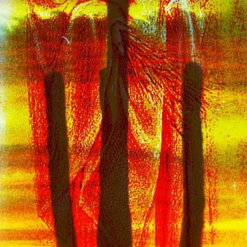 Digitale Kunst mit dem Titel "Martyr’s Crucifixion" von Amelia Latiff, Original-Kunstwerk, Digitale Malerei