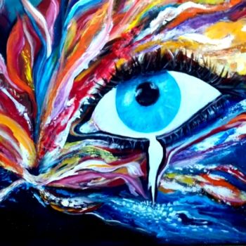 Pintura intitulada "Olho-d'água" por Améliaassoreira, Obras de arte originais, Acrílico