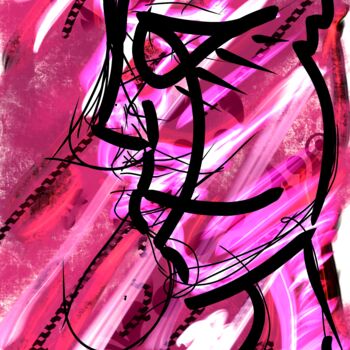 Arts numériques intitulée "Pink Face" par Amélie Augery, Œuvre d'art originale, Travail numérique 2D