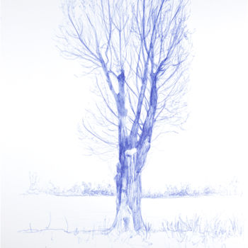 "Arborescence #4" başlıklı Resim Amélie Helmstetter tarafından, Orijinal sanat, Tükenmez kalem