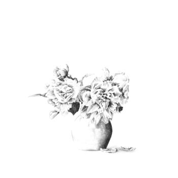 제목이 "Bouquet"인 그림 Amélie Helmstetter로, 원작, 잉크