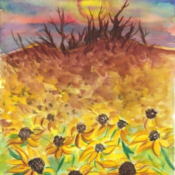 Malerei mit dem Titel "To the sunlight..." von Amelly Abraham, Original-Kunstwerk