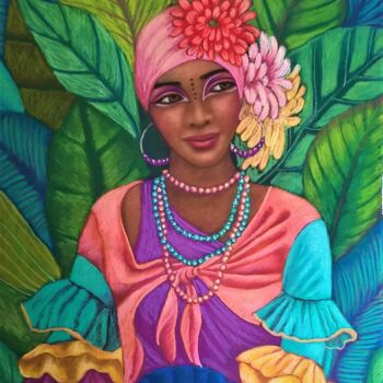 Painting titled "Brésil" by Amena Nathan, Original Artwork, Pastel