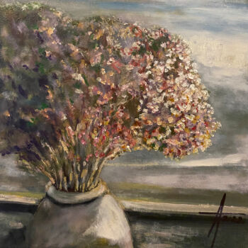 Painting titled "Floral" by Américo Venâncio Lopes Machado Filho, Original Artwork, Acrylic