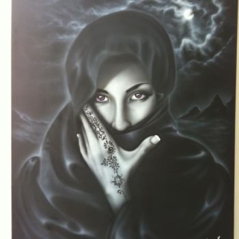 Pittura intitolato "Arabic Feeling" da Amin Hajila, Opera d'arte originale