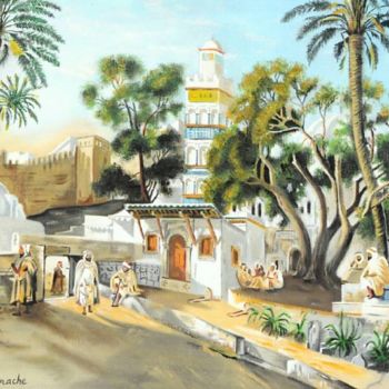 Pintura titulada "Sidi Abderrahmane,…" por A.Khenache, Obra de arte original, Oleo