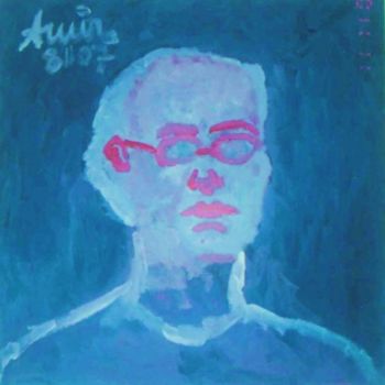 Pittura intitolato "My Self Portrait #5." da Amir Wahib, Opera d'arte originale, Olio