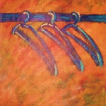 Pittura intitolato "3 Jobless Hangers" da Amir Wahib, Opera d'arte originale, Olio