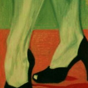 Painting titled "The Shoes" by Amir Wahib, Original Artwork, Oil