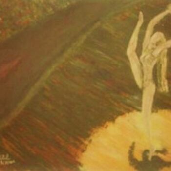 Painting titled "The Ballerina" by Amir Wahib, Original Artwork, Oil