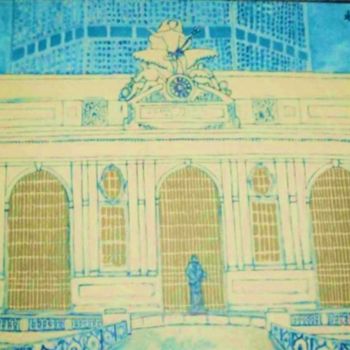 Pintura intitulada "Grand Central" por Amir Wahib, Obras de arte originais, Óleo