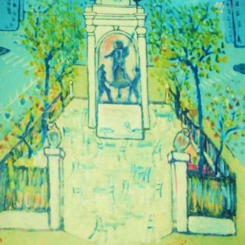 绘画 标题为“Herald Square” 由Amir Wahib, 原创艺术品, 油
