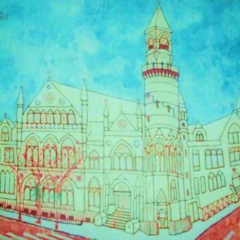 Painting titled "New York Public Lib…" by Amir Wahib, Original Artwork