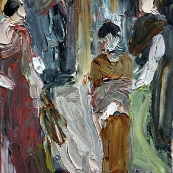Peinture intitulée ""Oriental women"" par Amit Ari, Œuvre d'art originale, Huile