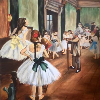 Painting titled "La classe de danse" by Amma, Original Artwork, Acrylic