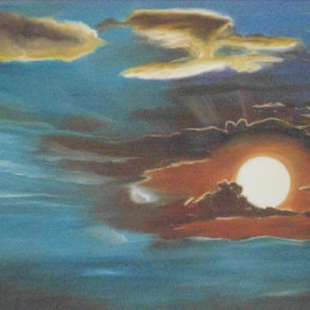 Peinture intitulée "POR DO SOL" par Bellotti, Œuvre d'art originale, Huile