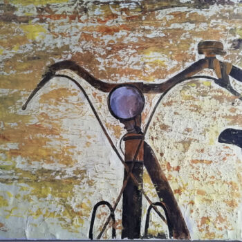 Malerei mit dem Titel "bici a medias" von Amparo Borras Casbas, Original-Kunstwerk, Acryl