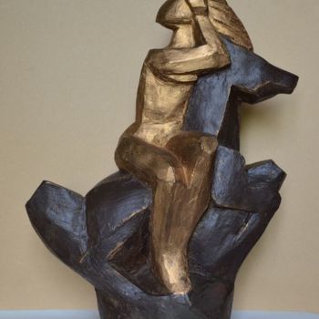 Sculpture intitulée "Chevauchée enchantée" par Amy Torrilhon, Œuvre d'art originale, Résine