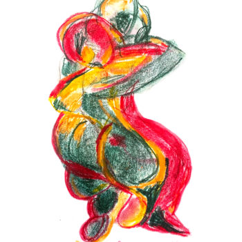 Dessin intitulée "Tendresses" par Amy Torrilhon, Œuvre d'art originale, Pastel Monté sur Autre panneau rigide