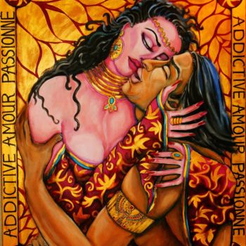 Painting titled ""ADDICTIVE AMOUR PA…" by Amy Polling, Original Artwork, Oil