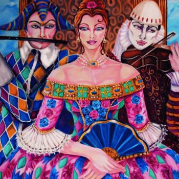 Painting titled ""COMMEDIA DELL'ARTE"" by Amy Polling, Original Artwork, Other