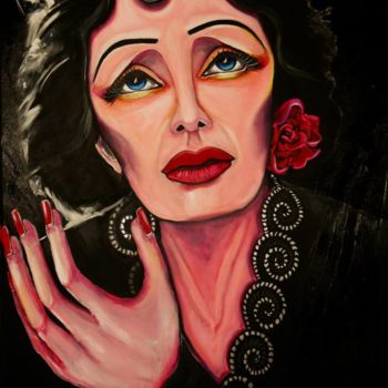 Painting titled ""EDITH PIAF ET LA V…" by Amy Polling, Original Artwork, Acrylic