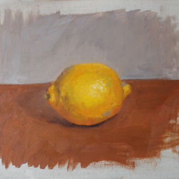 Painting titled "uncitron.jpg" by An'So Bessières, Original Artwork, Oil