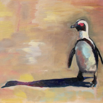 Peinture intitulée "un-pingouin.jpg" par An'So Bessières, Œuvre d'art originale, Huile