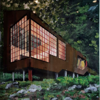 Картина под названием "The house of the gl…" - Ana Del Castillo Ibarrola, Подлинное произведение искусства, Акрил