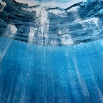 Картина под названием "Deep blue 1" - Ana Del Castillo Ibarrola, Подлинное произведение искусства, Акрил