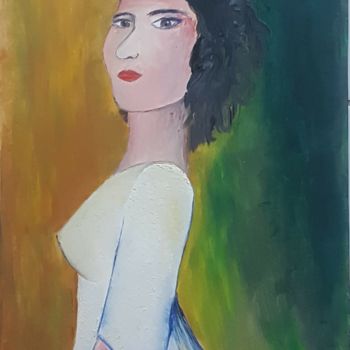 Painting titled "Amélia" by Ana Ferrarezzi, Original Artwork, Oil