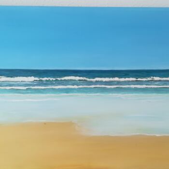 Painting titled "Playa Victoria" by Ana Gamuci, Original Artwork, Acrylic