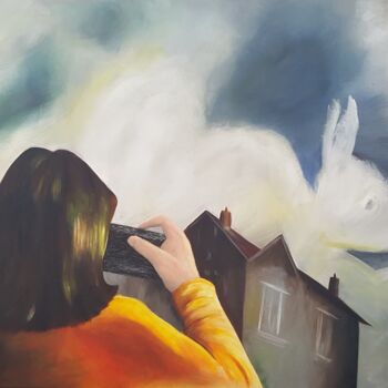Painting titled "The Rabbit" by Ana Isabel Neto, Original Artwork, Acrylic