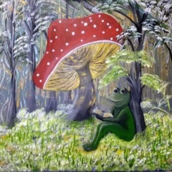 Painting titled "Enchanted Florest" by Ana Kandsmar, Original Artwork, Acrylic