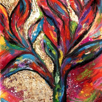 Картина под названием "Birds of paradise" - Ana Maria Bubolea, Подлинное произведение искусства, Акрил