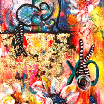 Картина под названием "daydreaming" - Ana Maria Bubolea, Подлинное произведение искусства, Акрил Установлен на Деревянная ра…