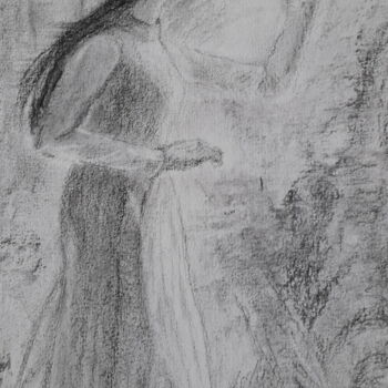 Pittura intitolato "La jolie vitnamienne" da Ana Maria Rodriguez (AnaRz), Opera d'arte originale, Carbone